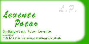 levente potor business card